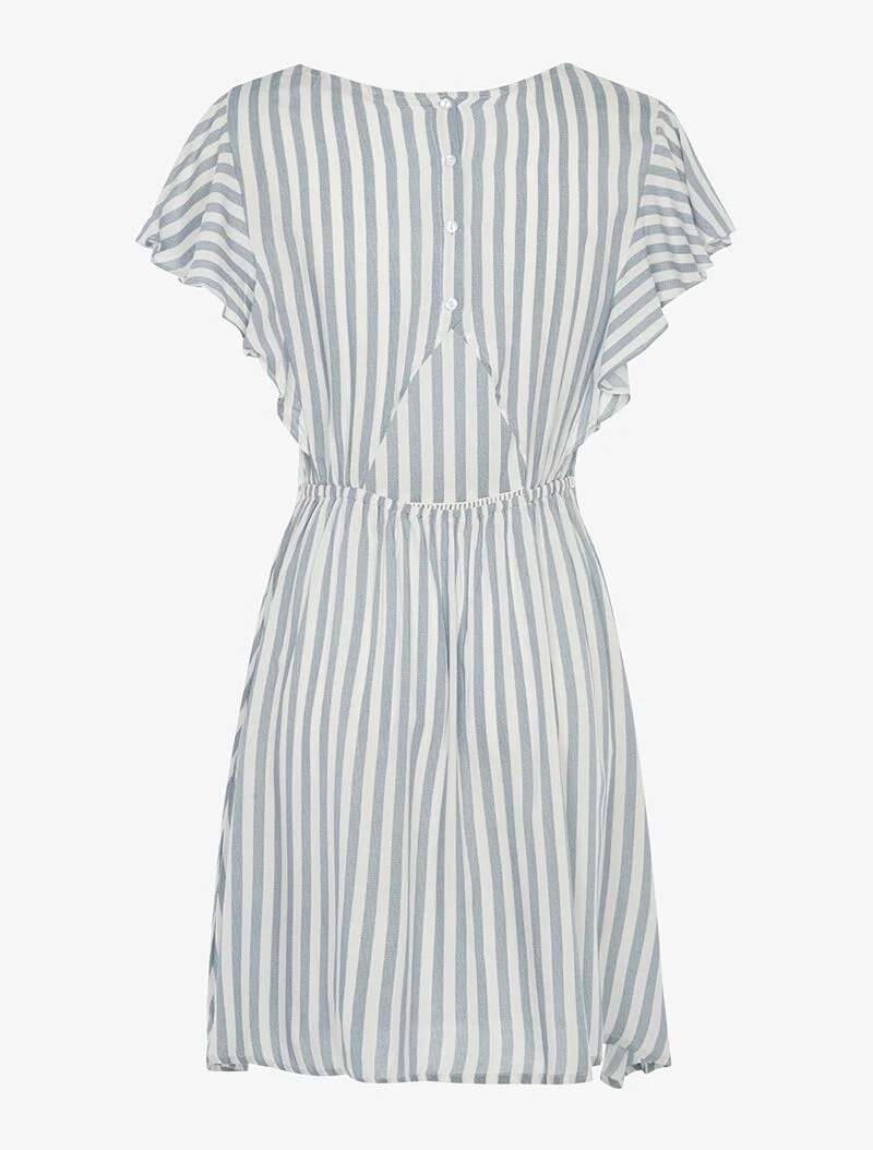 Leichtes Matrosenkleid mit Rückenausschnitt - blau