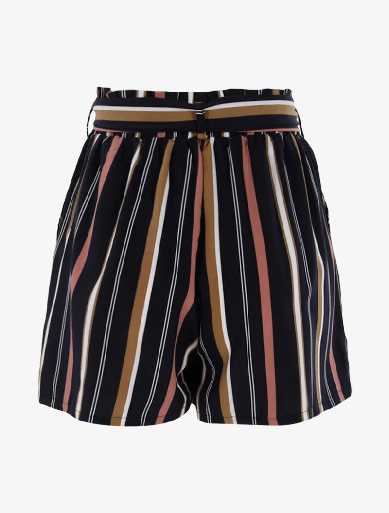 Gestreifte weite Shorts - Marine