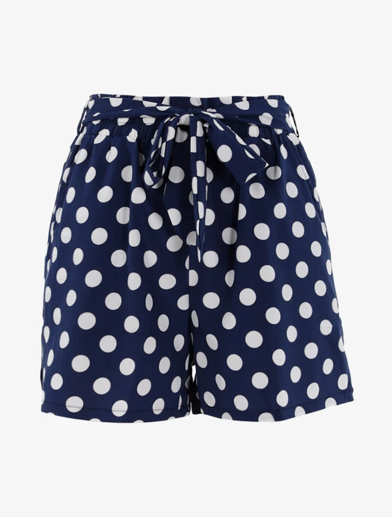 Gepunktete Shorts - blau/weiß