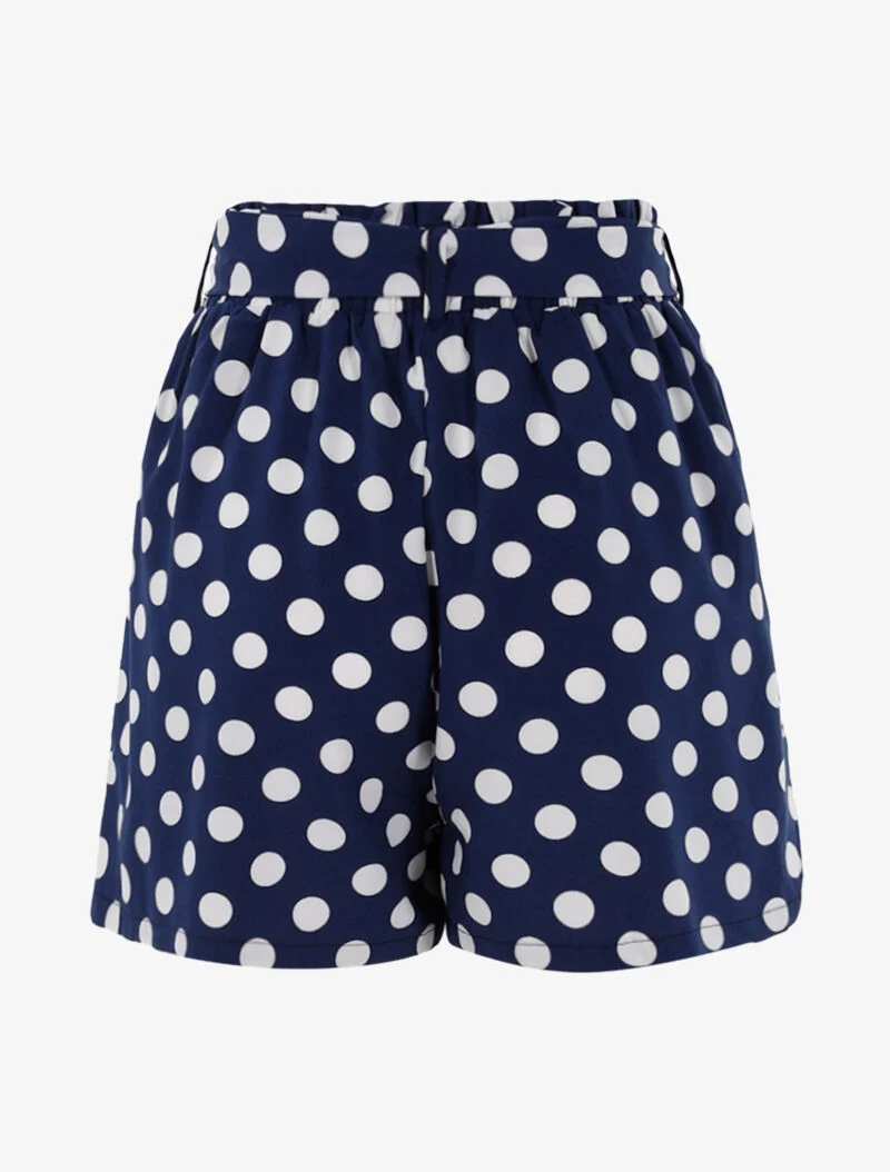 Gepunktete Shorts - blau/weiß