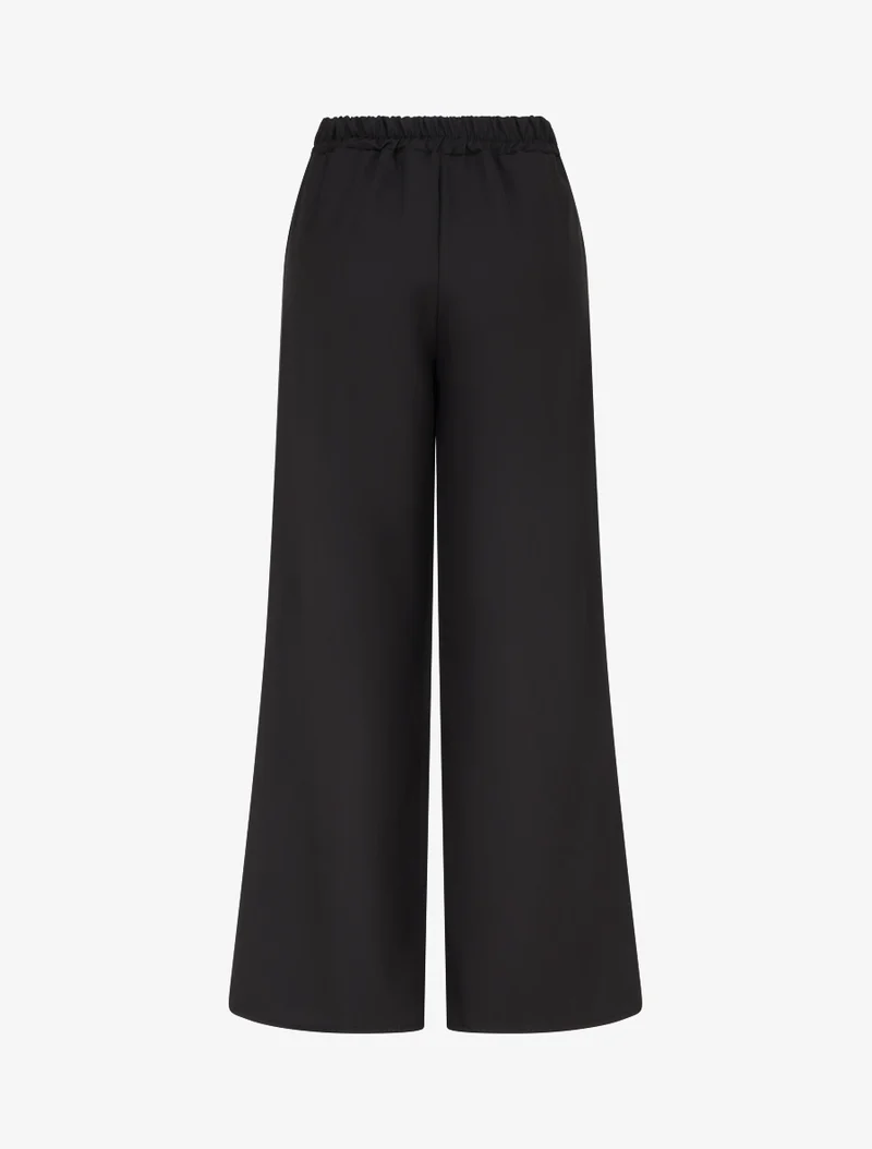 Gerade Hose mit Ziergürtel - Schwarz
