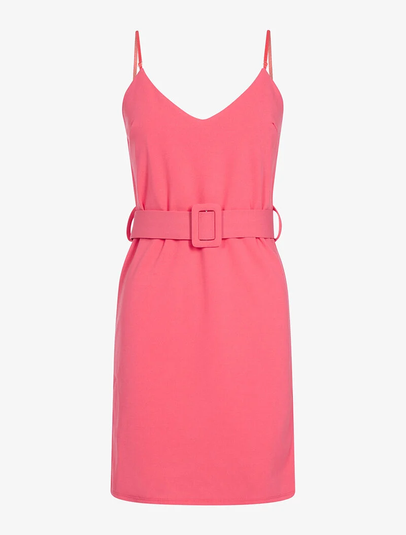 Schlafkleid mit Gürtel in der Taille - Rose