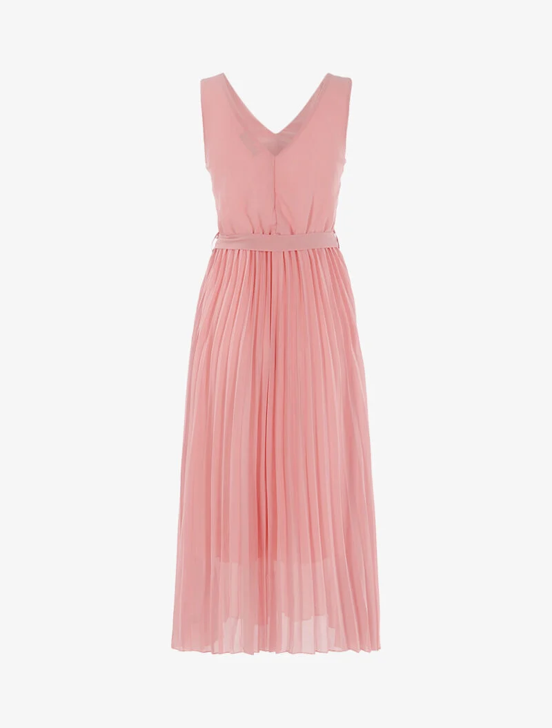 Kleid mit Waffelsaum - Rose