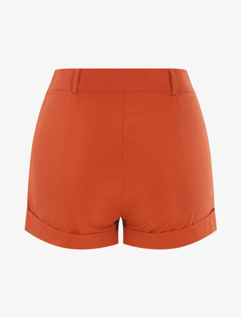 Shorts mit dekorativen Knöpfen - Ziegelstein