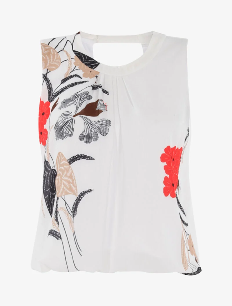 Blumiges Bowlenshirt - Ecru - Ecru