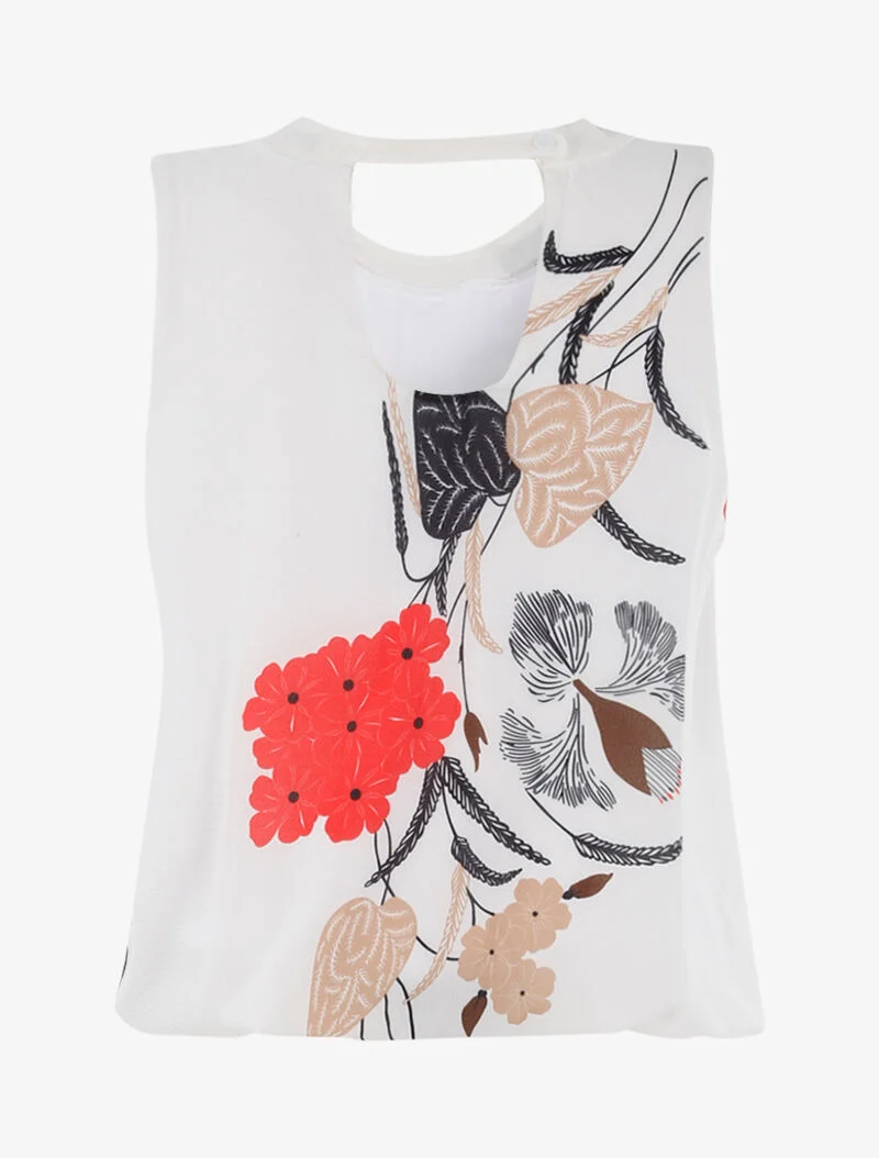 Blumiges Bowlenshirt - Ecru - Ecru