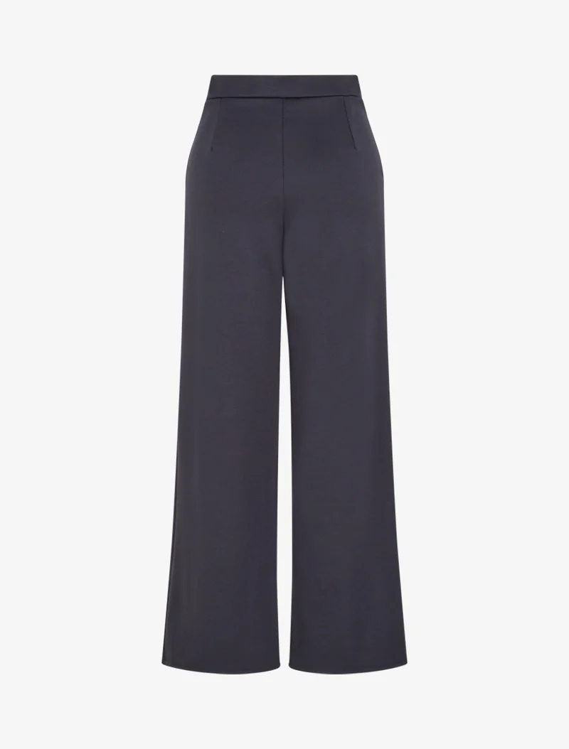 Hose mit geknöpfter Überlappung an der Taille - Mitternachtsblau