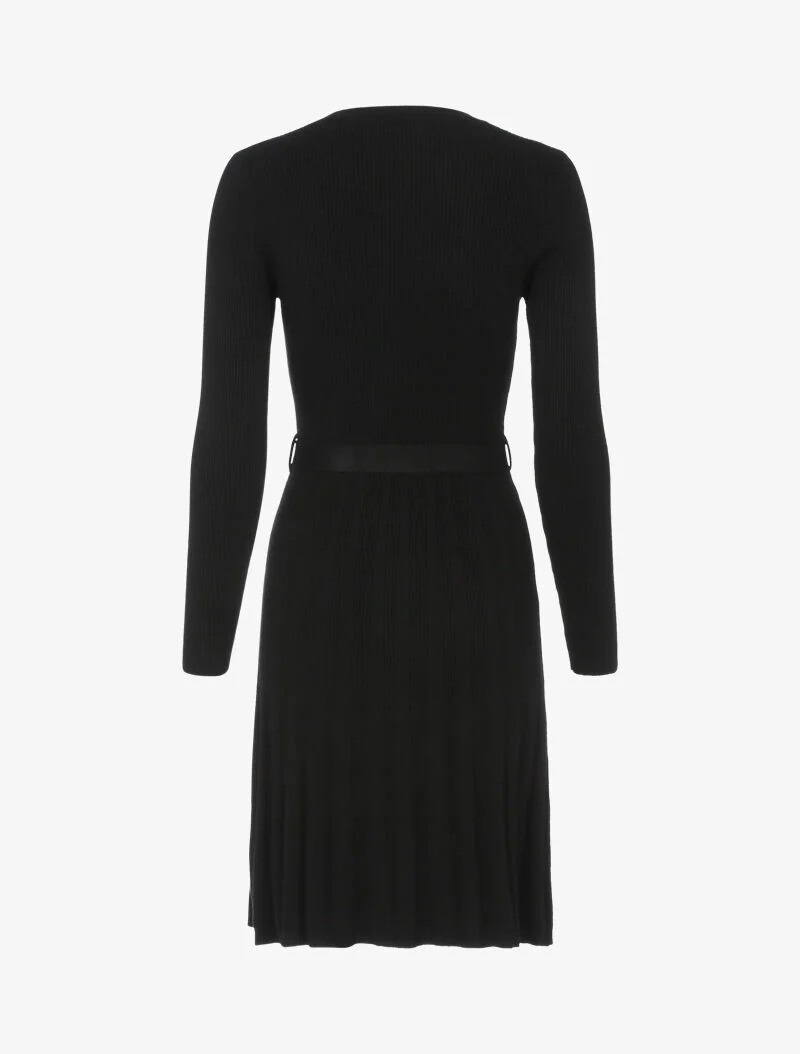 Strickkleid im Skater-Stil - schwarz