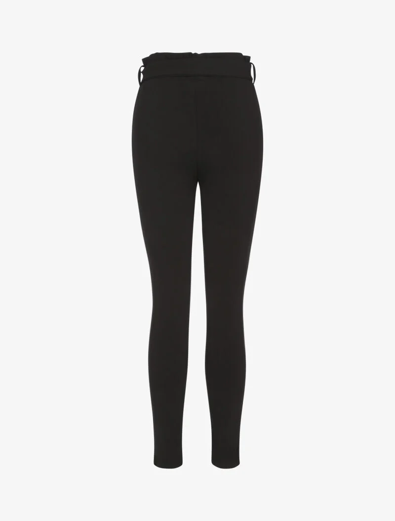 Karottenhose mit Rüschenbund - schwarz