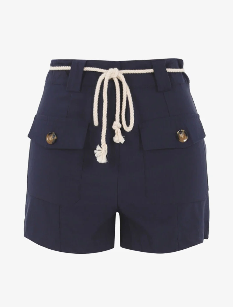 Shorts mit aufgesetzten Taschen - Marine