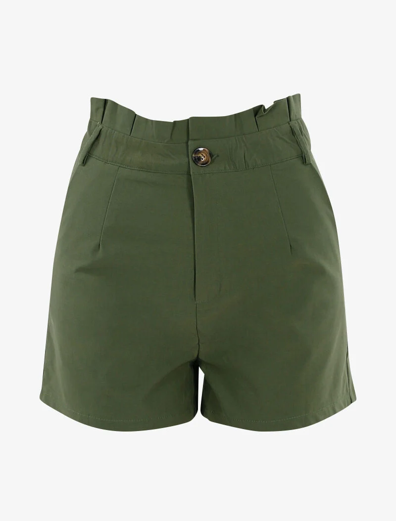 Unirock mit geraffter Taille - Kaki