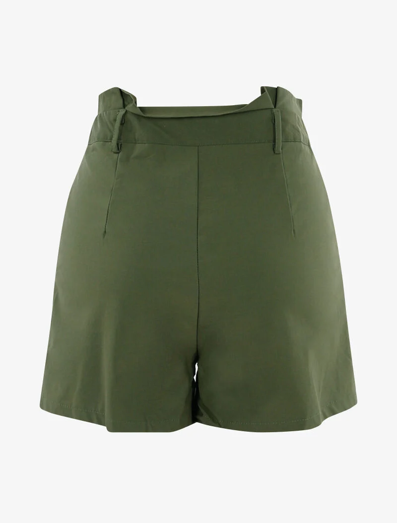 Unirock mit geraffter Taille - Kaki
