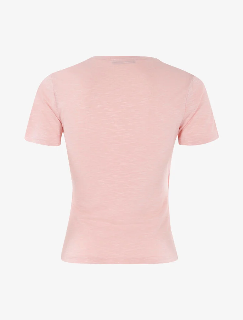 Top mit Strass-Schultern - Rose