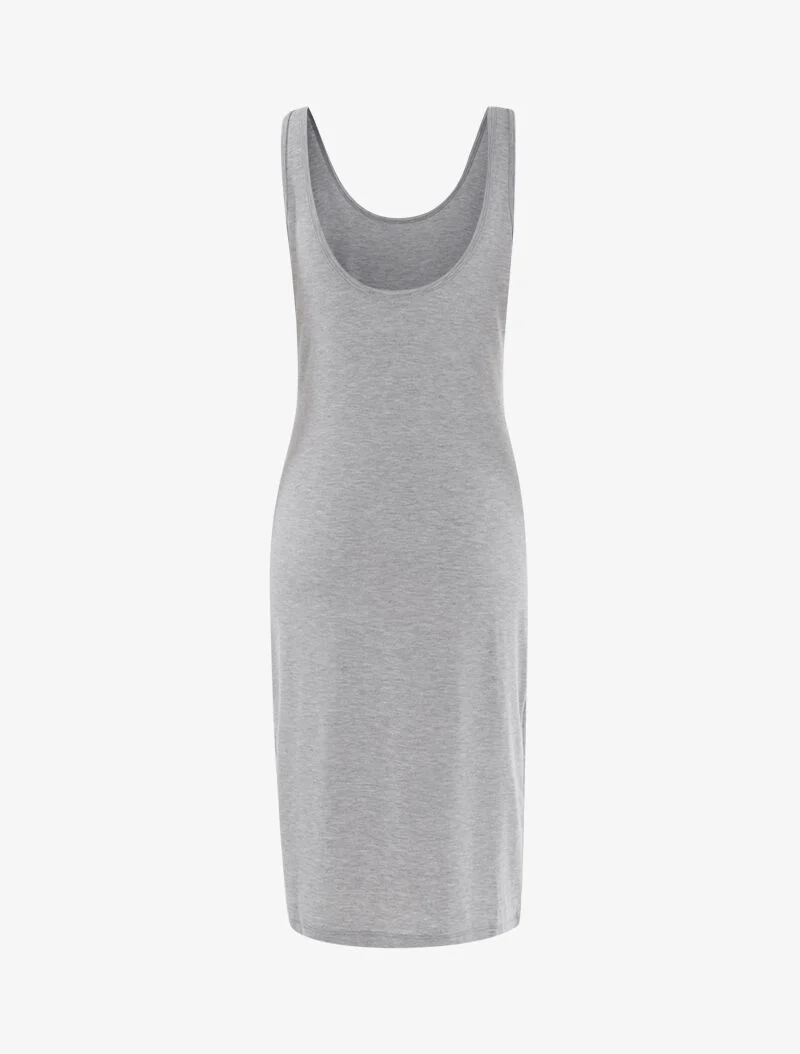 Basis-Kleid mit Knopfleiste - Hellgrau