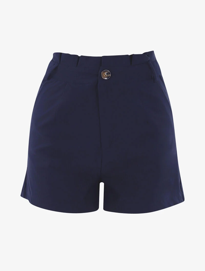 Unirock mit geraffter Taille - Marine