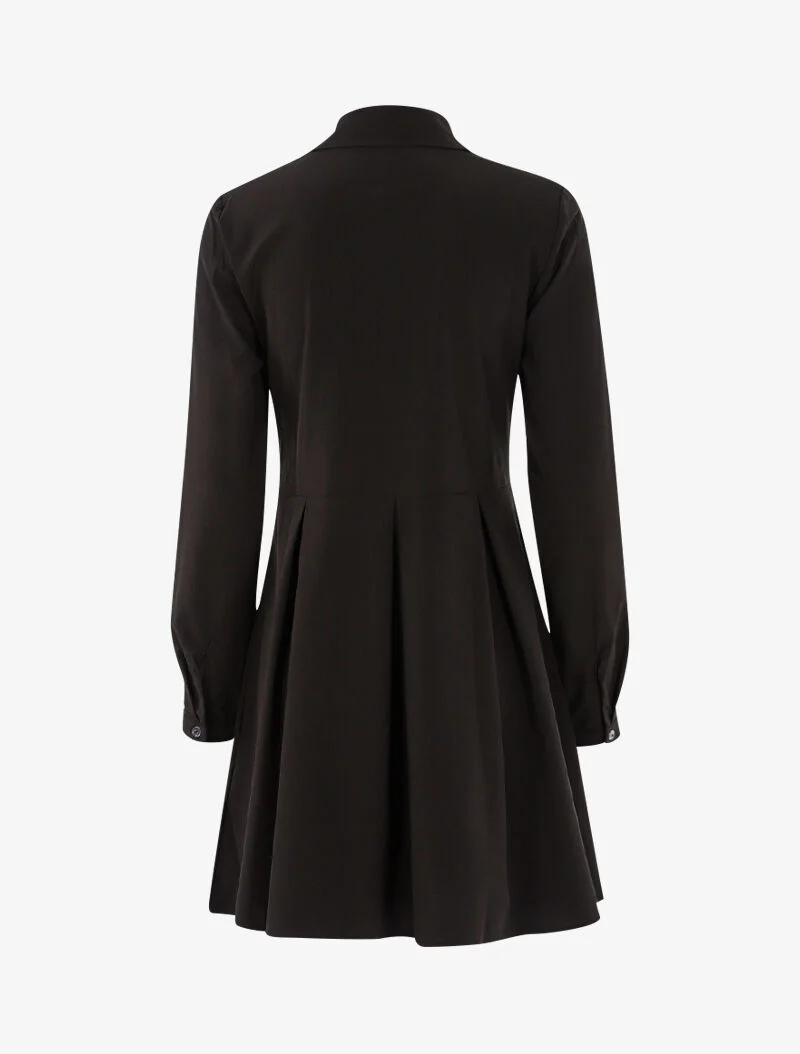 Skaterkleid im Hemdenstil - schwarz