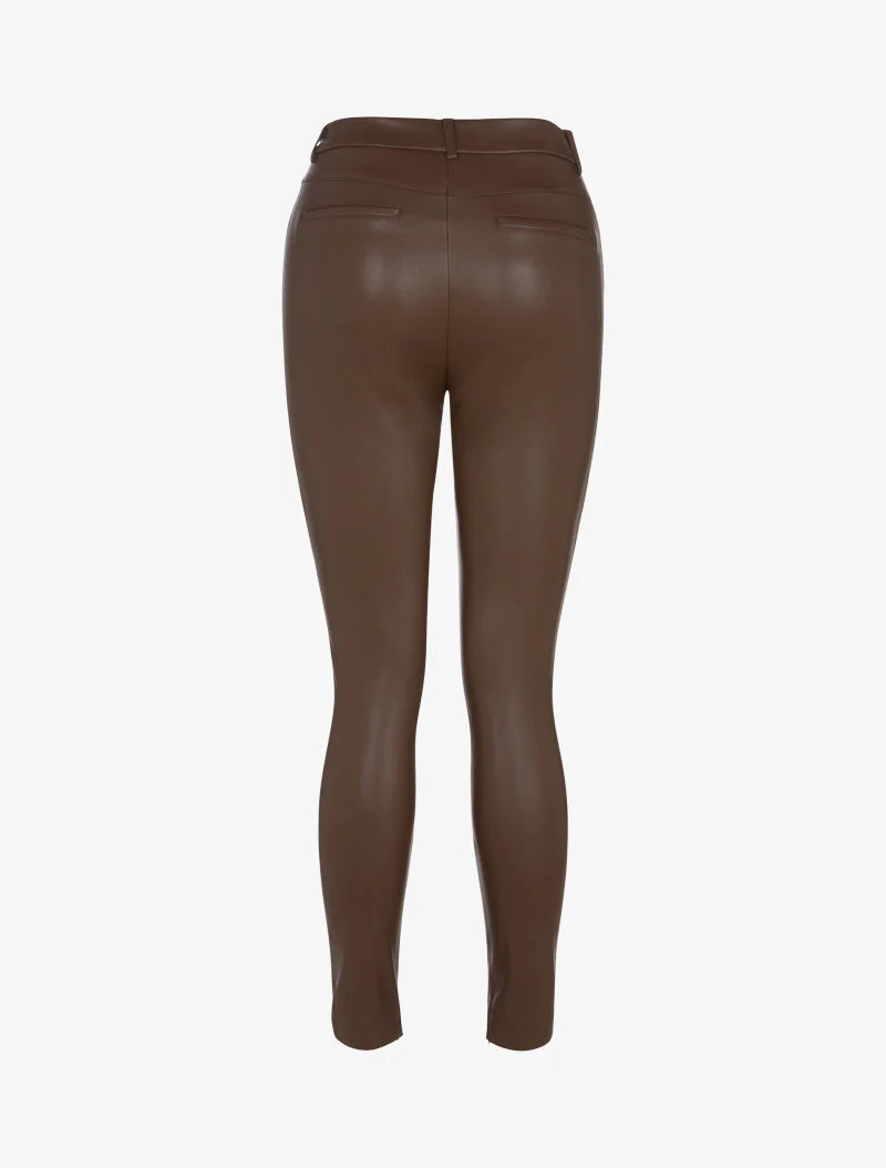 Treggings aus Kunstleder - braun