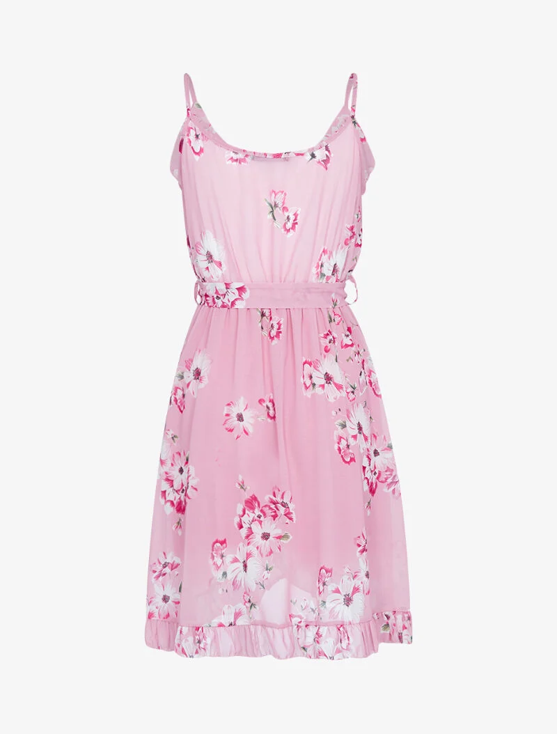 Wickelkleid mit Blumenmuster - Rose