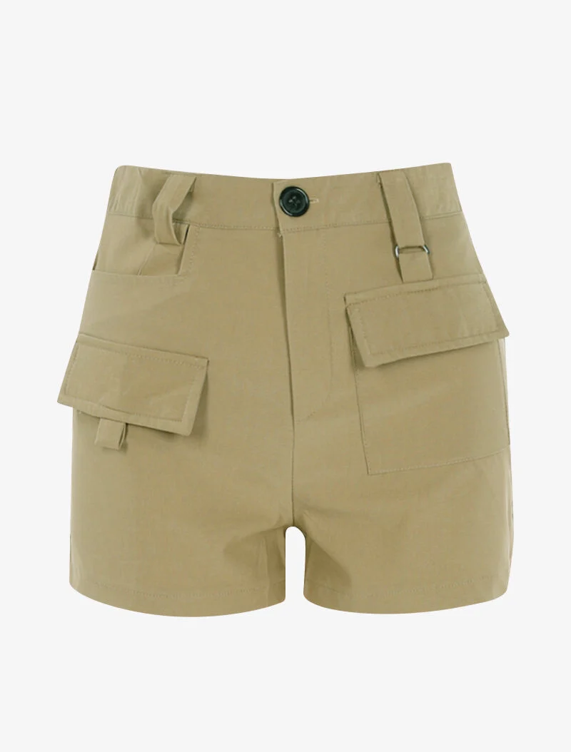 Mini-Shorts mit stilisierten Taschen - Maulwurf