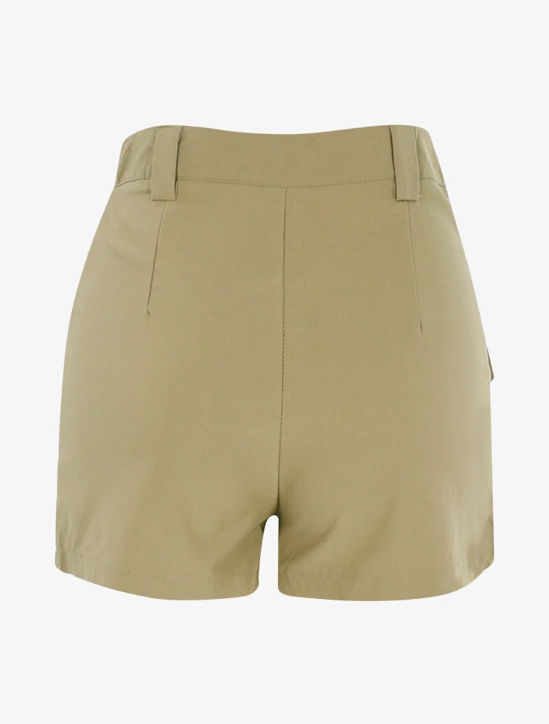 Mini-Shorts mit stilisierten Taschen - Maulwurf
