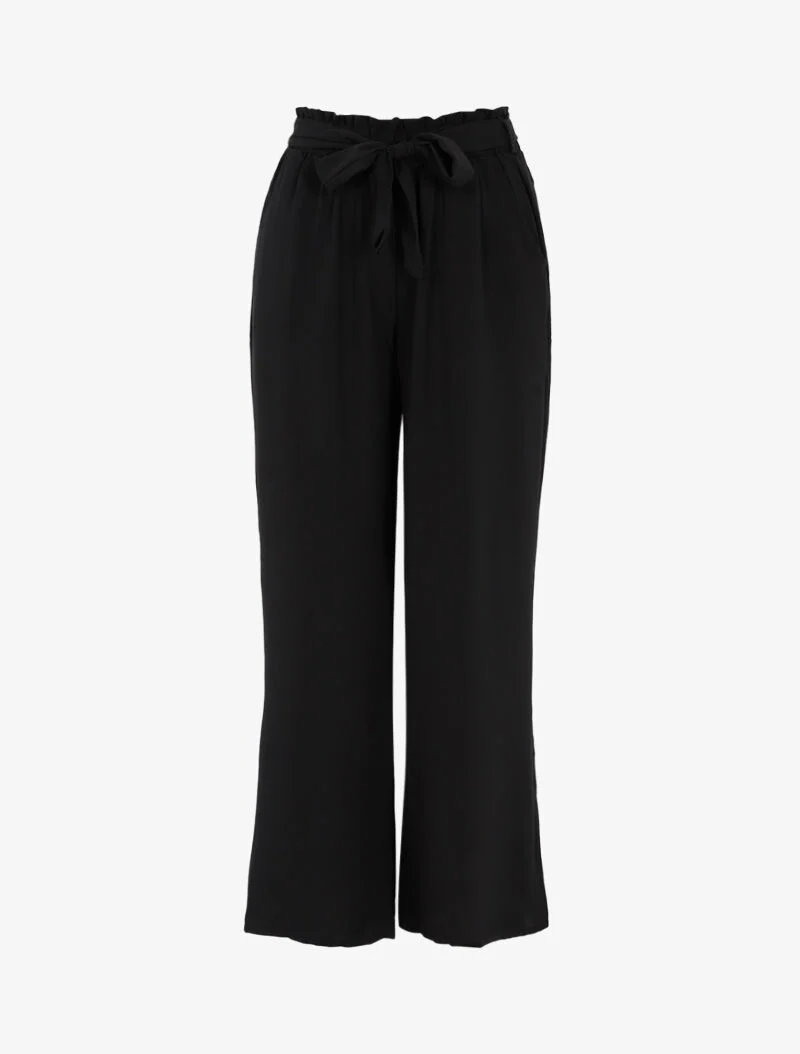 Weite, fließende Hose - schwarz