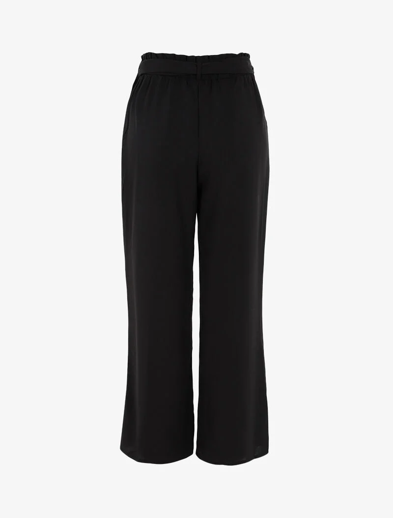 Weite, fließende Hose - schwarz