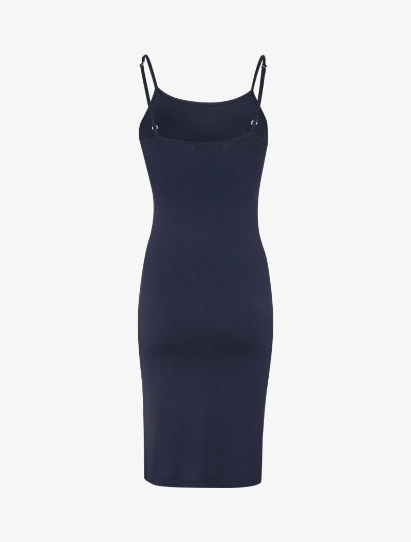 Einfarbiges Basic-Kleid - Marine