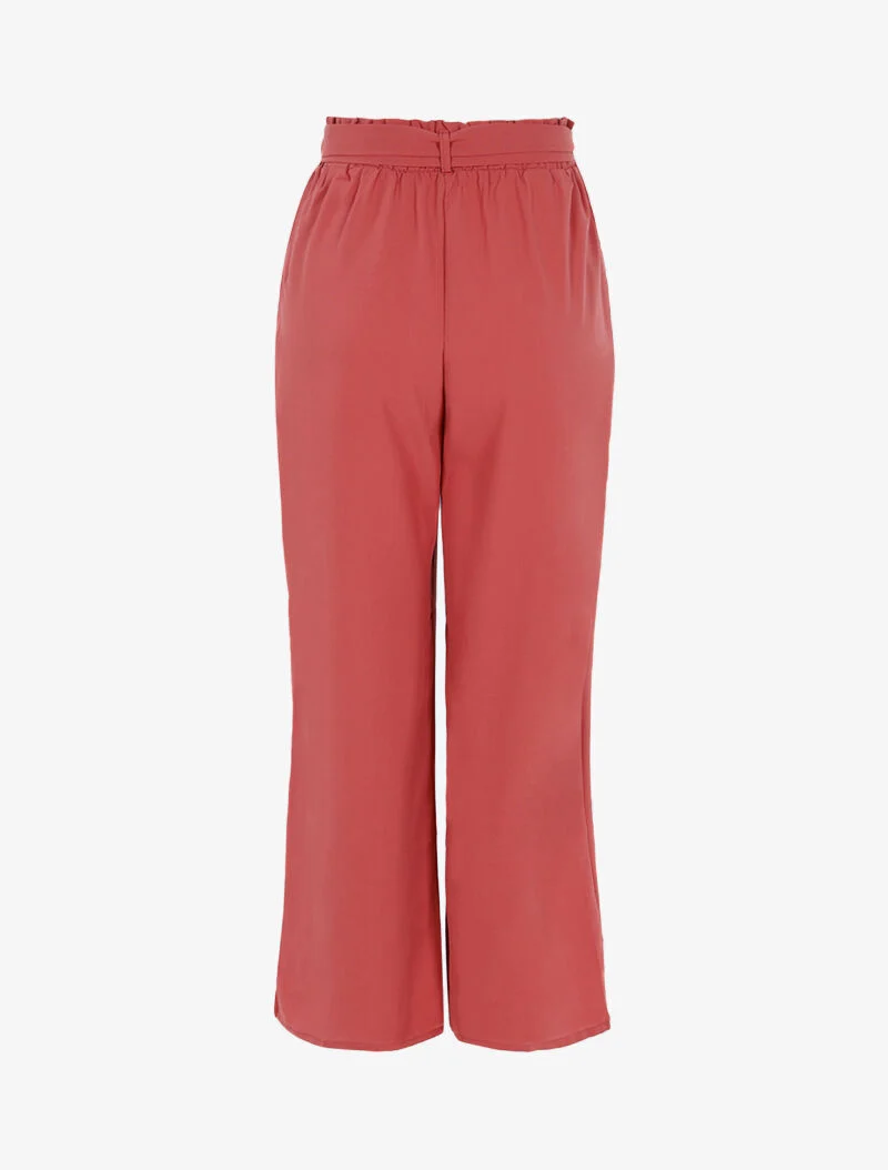 Weite, fließende Hose - Rose