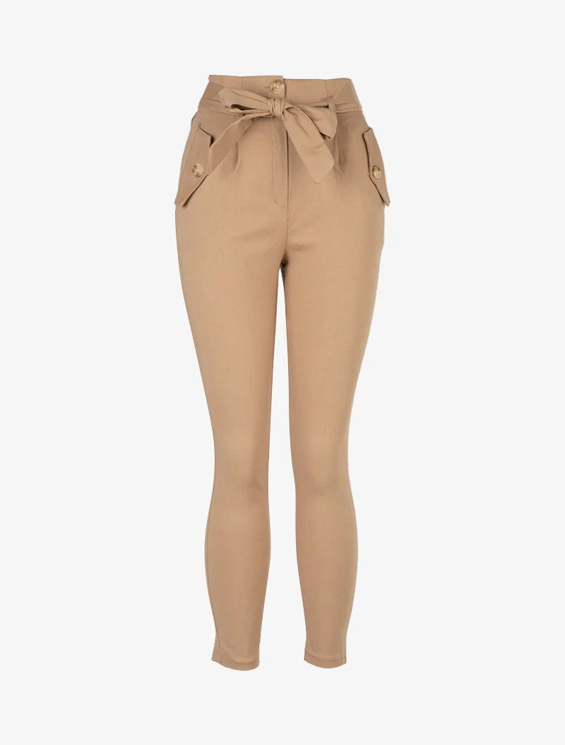 7/8-Hose mit Empire-Taille - Maulwurf
