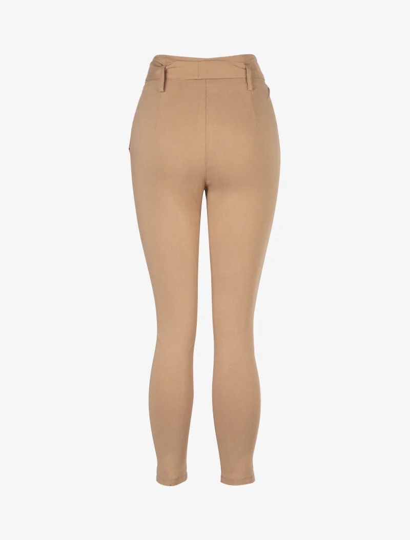 7/8-Hose mit Empire-Taille - Maulwurf