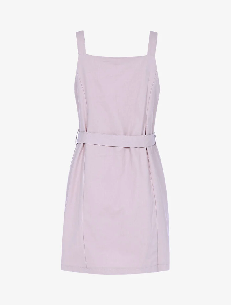 Kleid mit Knopfklappen - Parmarosa