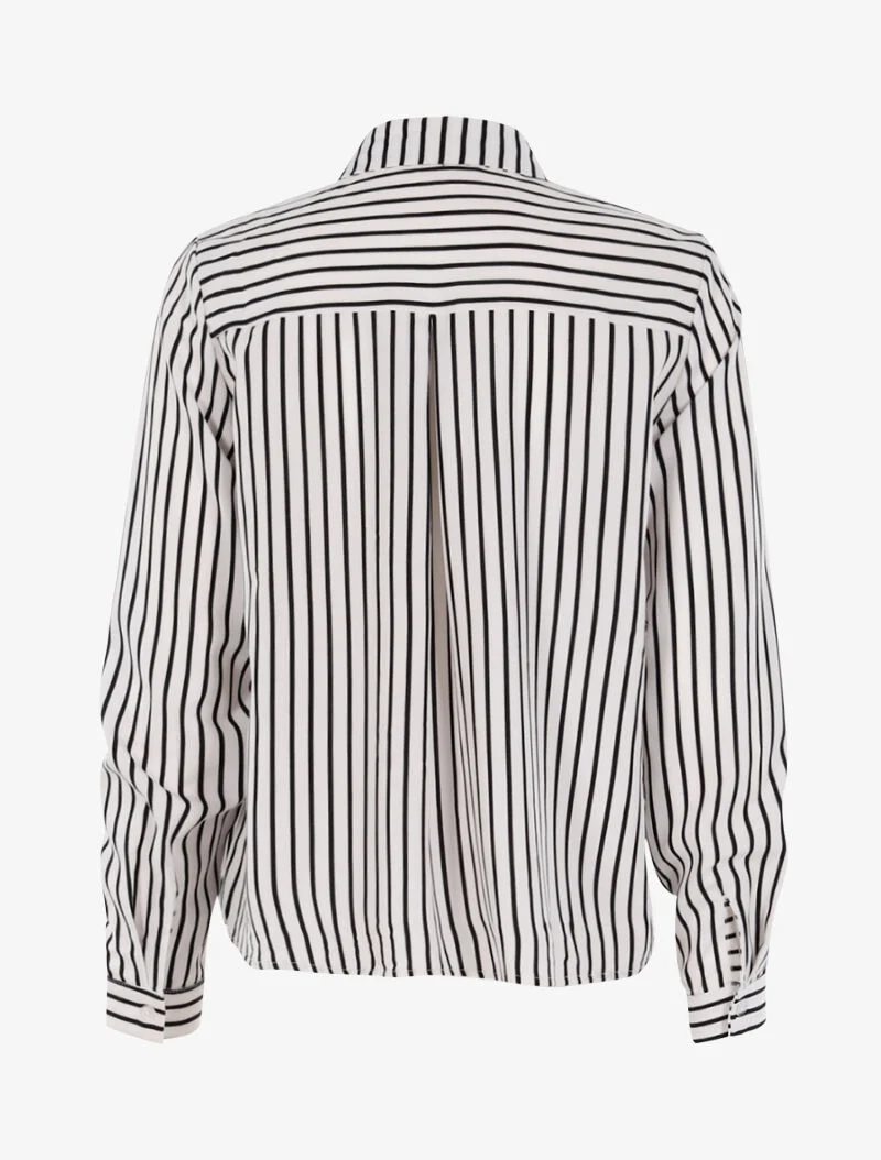 Gestreifte Bluse - schwarz/naturfarben