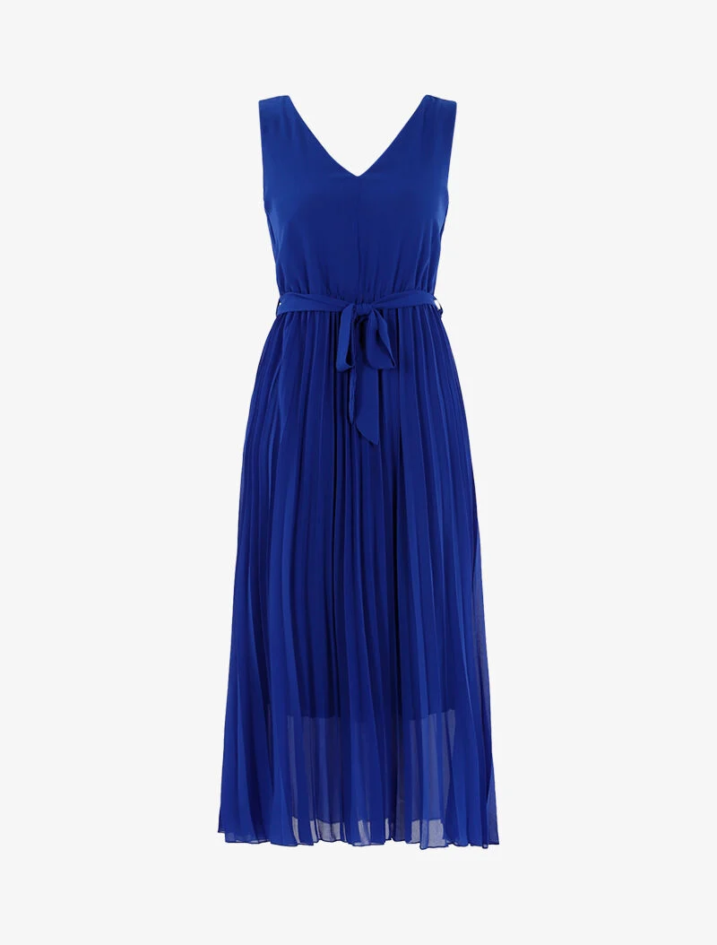 Kleid mit Waffelsaum - elektrisches Blau