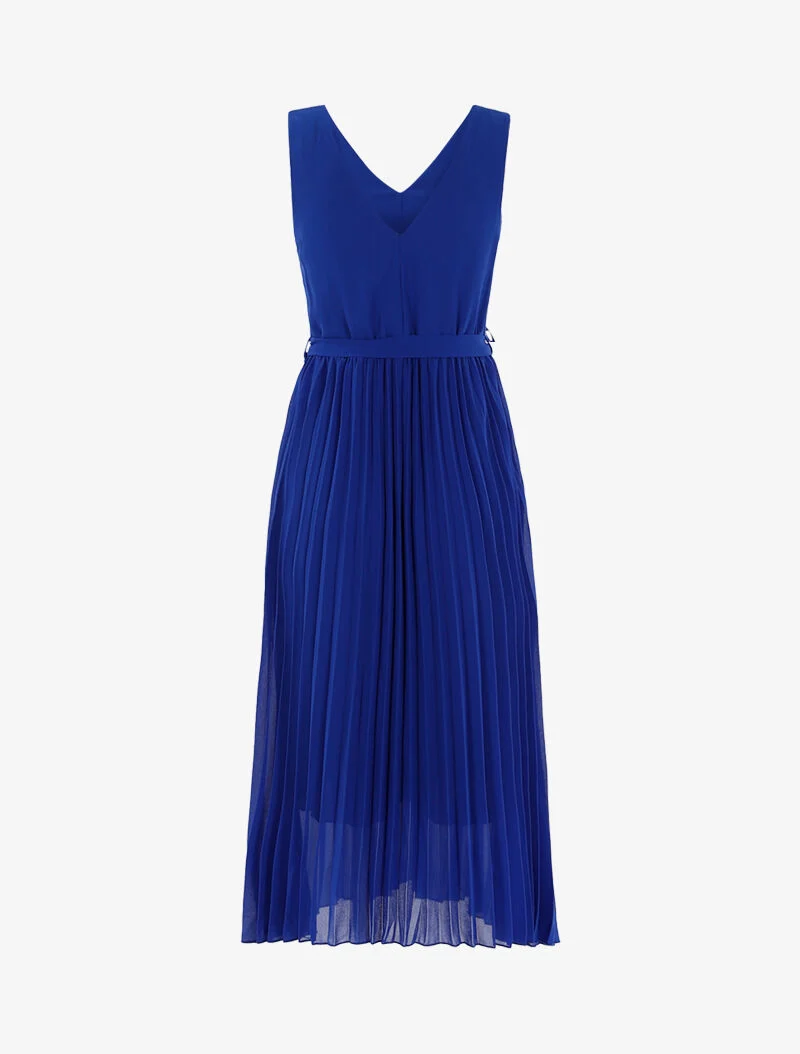 Kleid mit Waffelsaum - elektrisches Blau