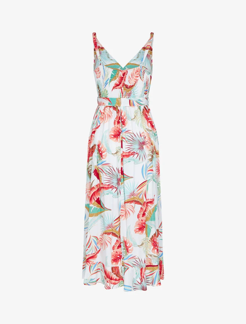 Wickelkleid mit Rüschen - weiß