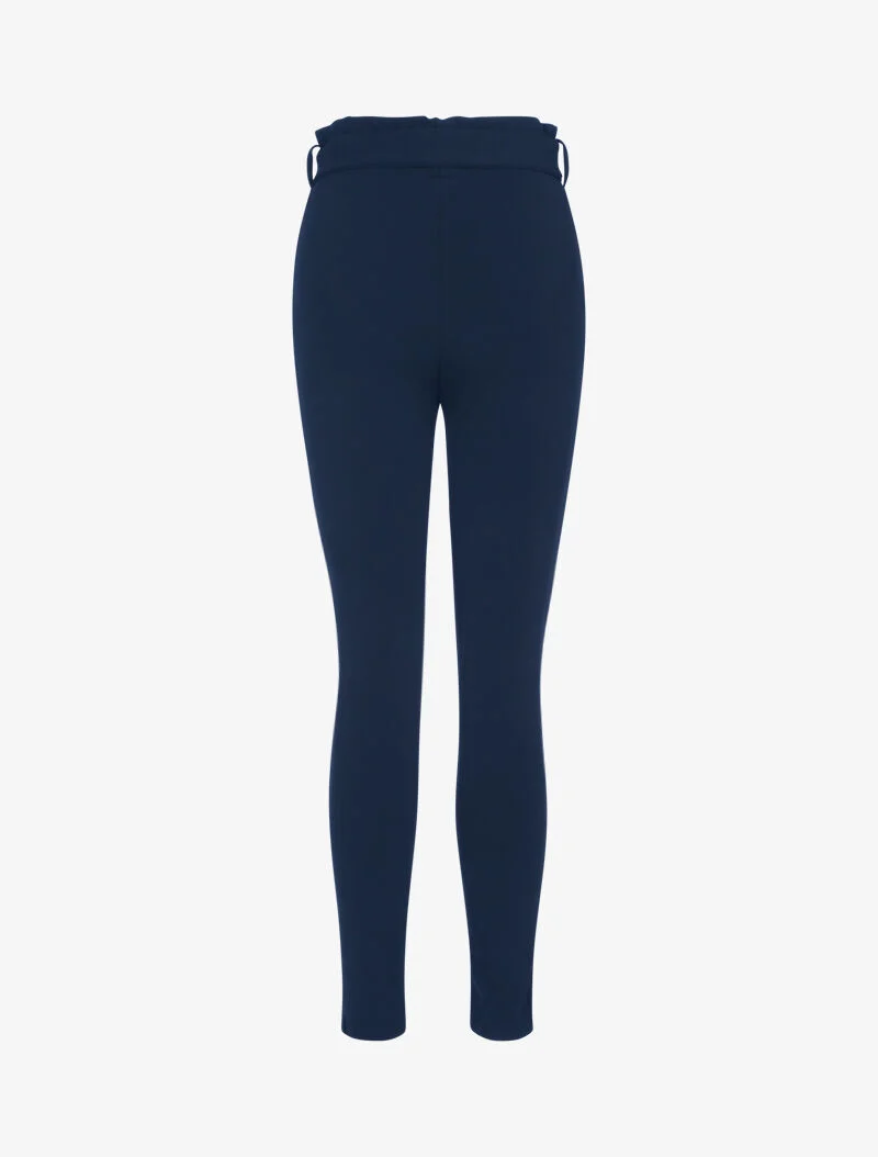 Karottenhose mit Rüschenbund - Marine