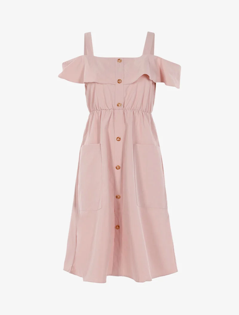 Schulterfreies Kleid - Rose