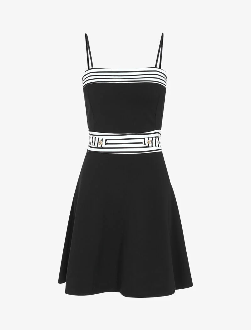 Skaterkleid mit maritimen Details. - schwarz
