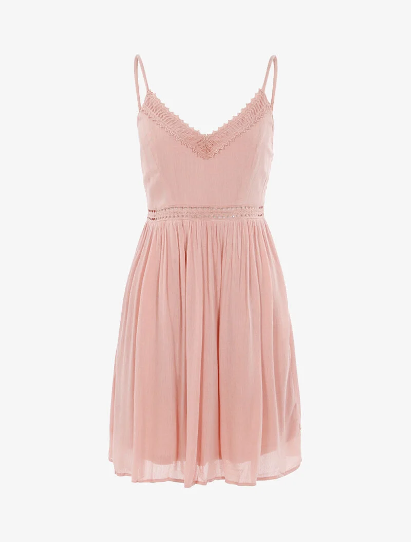 Kleid mit Häkel-Details - Rose