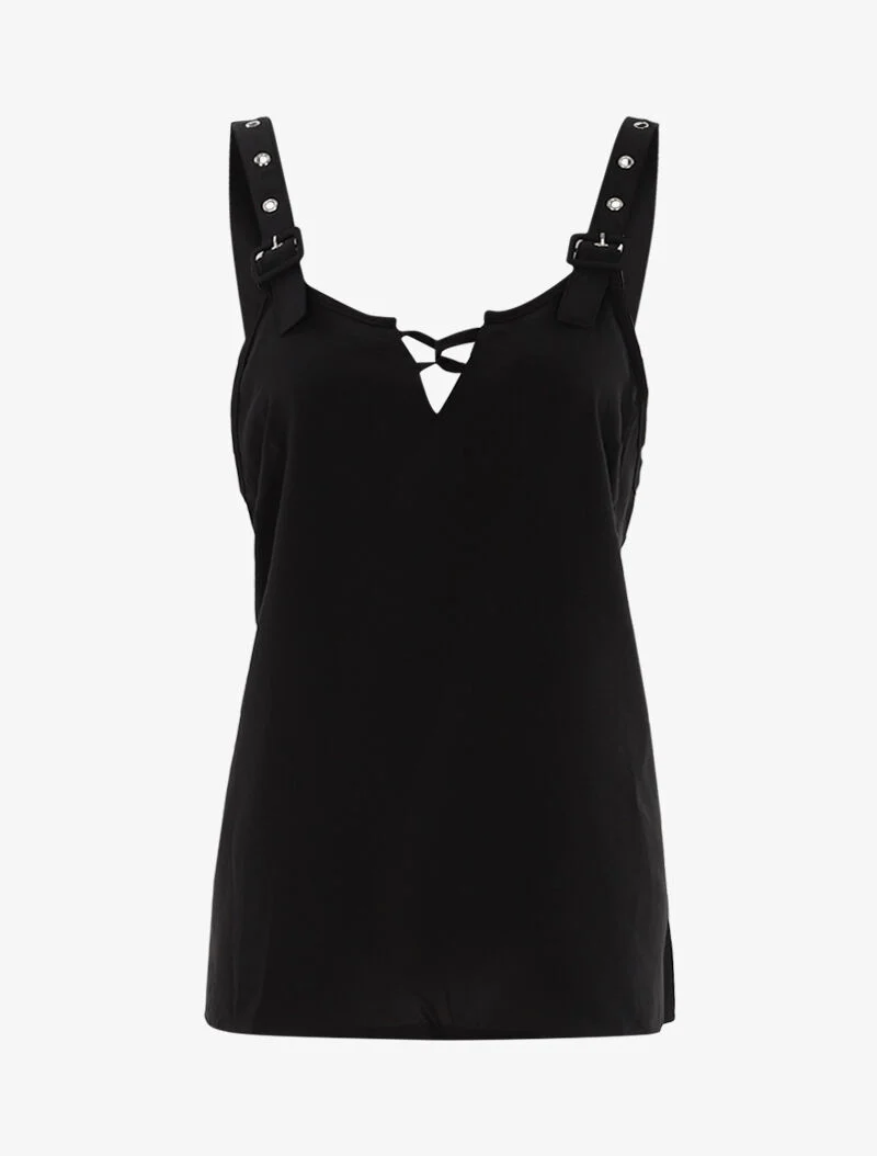 Stylisches Trägertop - schwarz