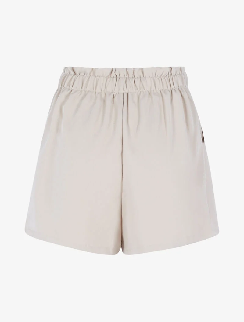 Uni-Shorts mit dekorativem Kordelzug - beige