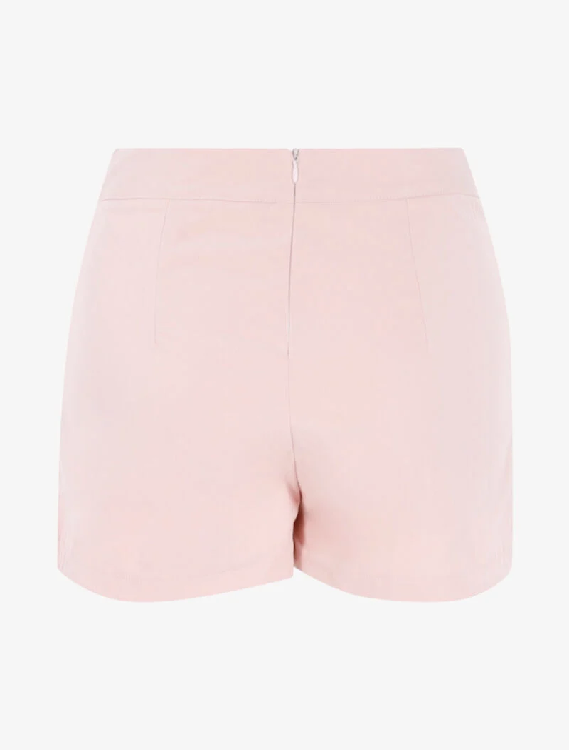 Mini-Shorts mit dekorativen Knöpfen - Rose