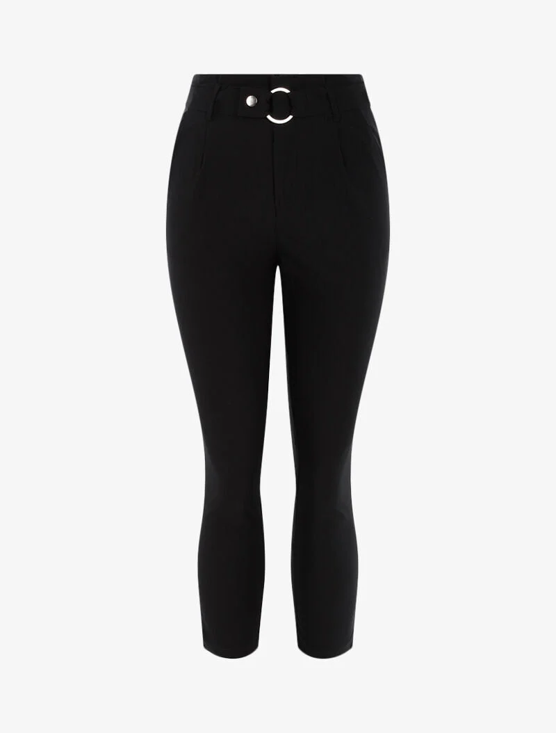 Einfarbige 7/8-Hose - schwarz