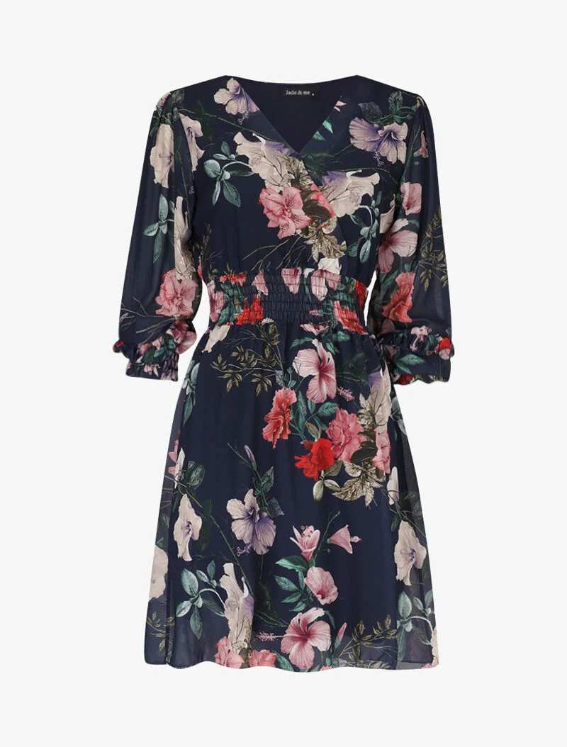 Skaterkleid mit Prints - Marine