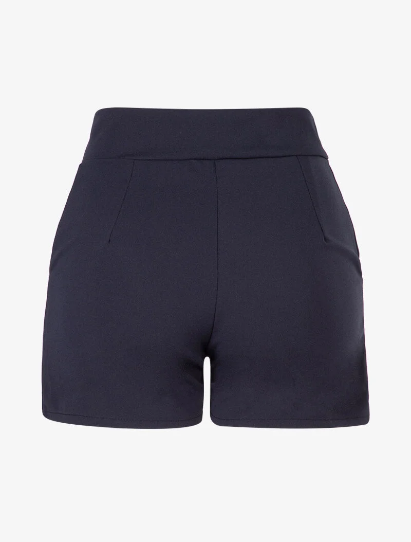 Taillenhose mit Knopfseiten - Marine