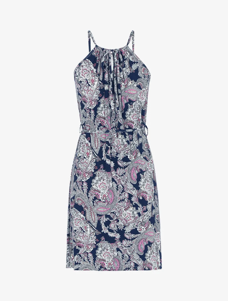 Fließendes Kleid mit Paisleymuster - Rose