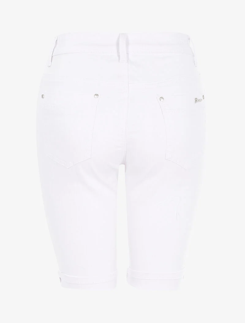 Bermuda Slim Uni - weiß