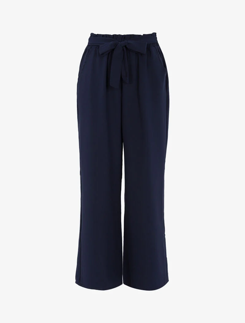 Weite, fließende Hose - Marine