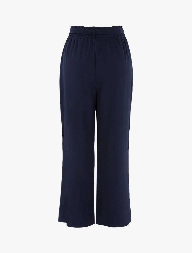 Weite, fließende Hose - Marine