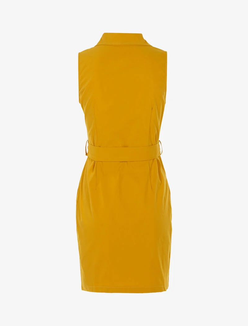 Ärmelloses Reißverschlusskleid - gelb